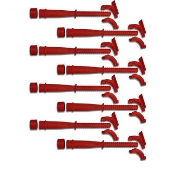 MSD 34759 HEMI TUBES, RED Set of 8 Hemi Tubes, Elbows, End Caps and Screws,